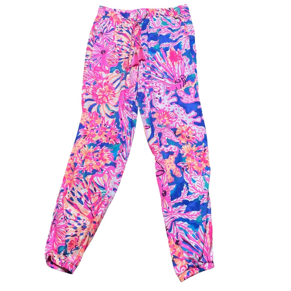 Lilly Pulitzer Piper Pant, Multi Swirling Seadream, XXS, EUC
